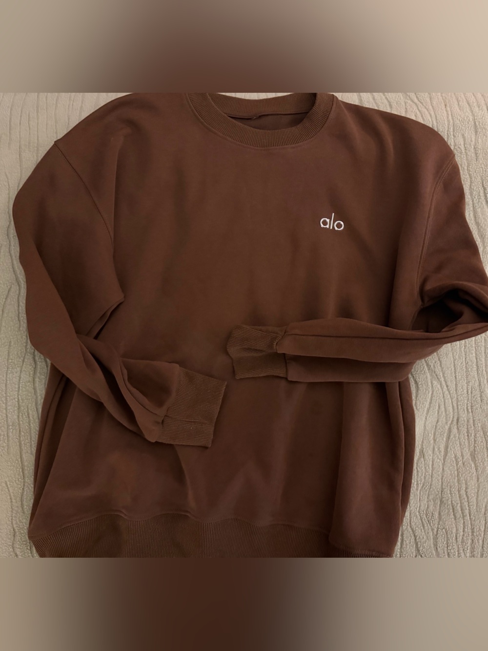 ALO Yoga  Chocolate Brown Crewneck Sweatshirt